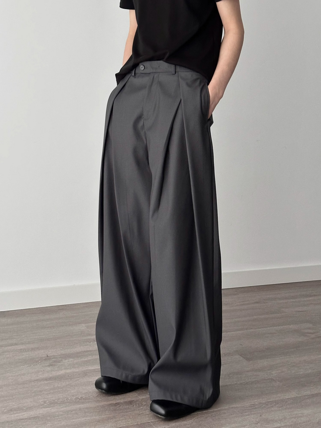 BOX PLEAT WIDE SLACKS BEDES4530