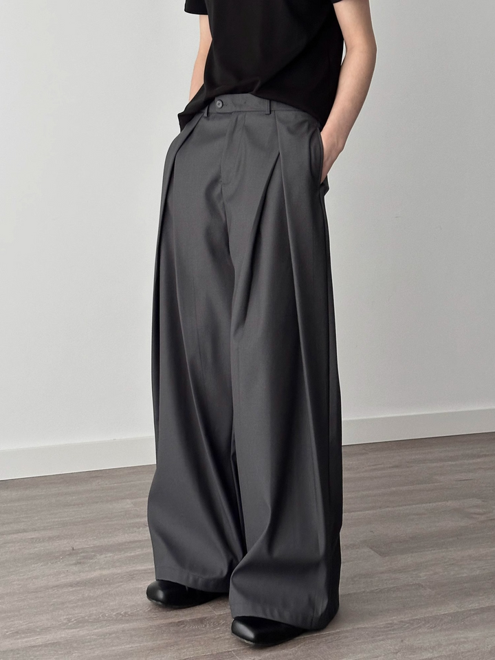 BOX PLEAT WIDE SLACKS BEDES4530