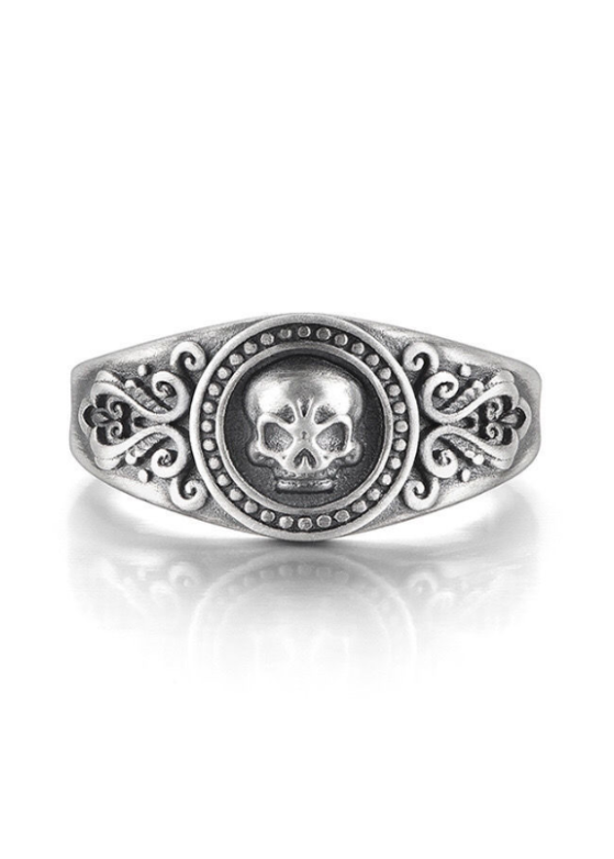 ORNAMENT SKULL RING BEDES4737