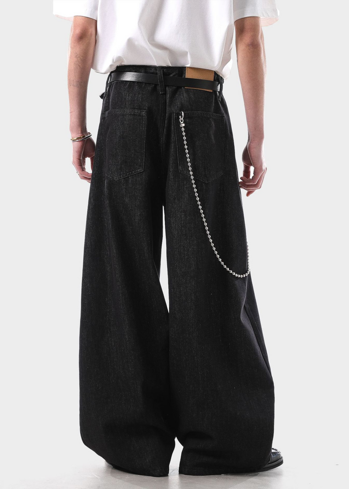 VOLUME WIDE BUGGY DENIM PANTS BEDES4625