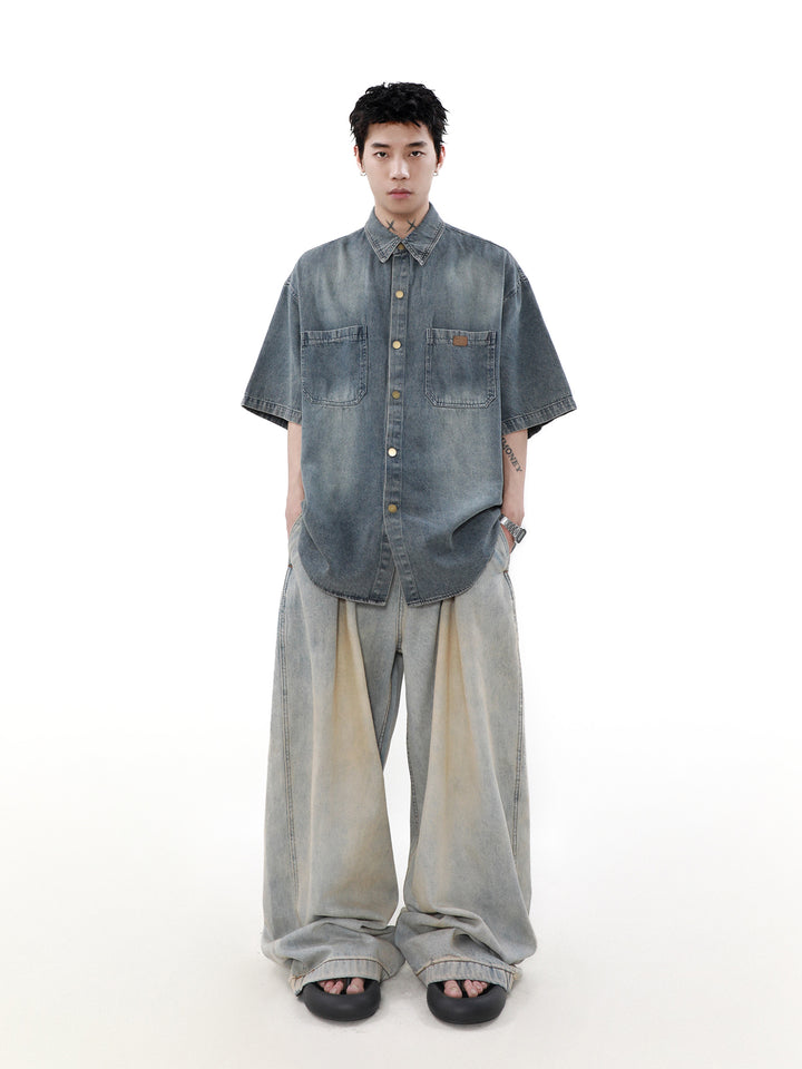 DENIM SHORT SLEEVE SHIRT MNDES4453