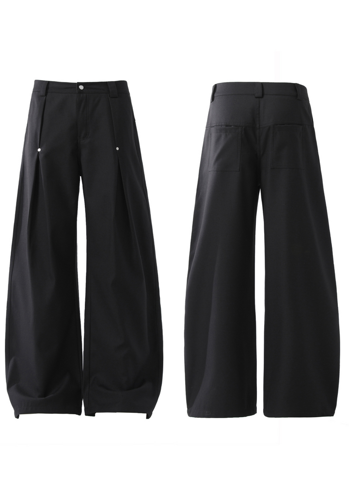 RIVET TUCK WIDE SLACKS BEDES4649