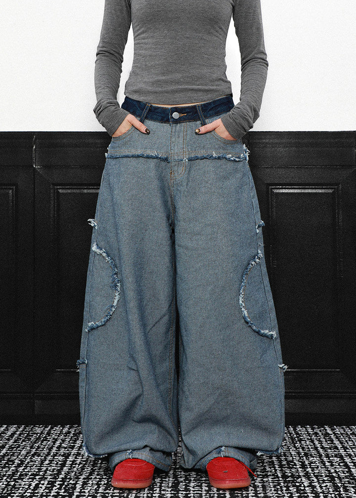 INSIDEOUT FRINGE WIDE DENIM PANTS AEDES4582