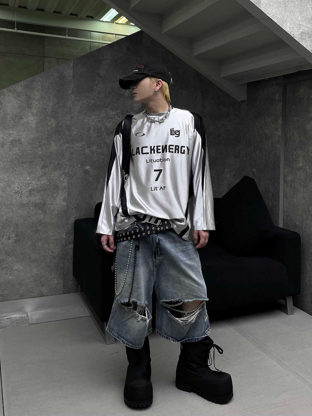 SILVER FOOTBALL STYLE SHIRT DFDES4470