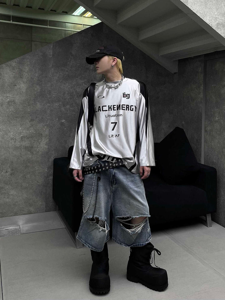 SILVER FOOTBALL STYLE SHIRT DFDES4470