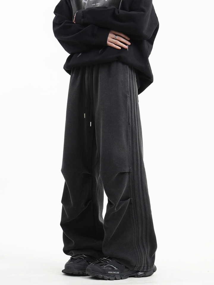 TUCKED LINE WIDE SWEAT PANTS BEDES4512