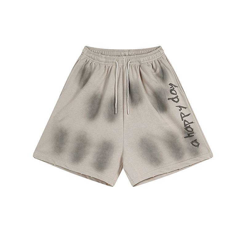 SMOKE DYE LOGO SWEAT SHORTS BEDES4676