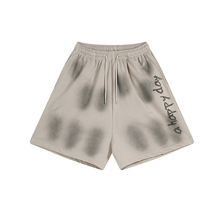 SMOKE DYE LOGO SWEAT SHORTS BEDES4676
