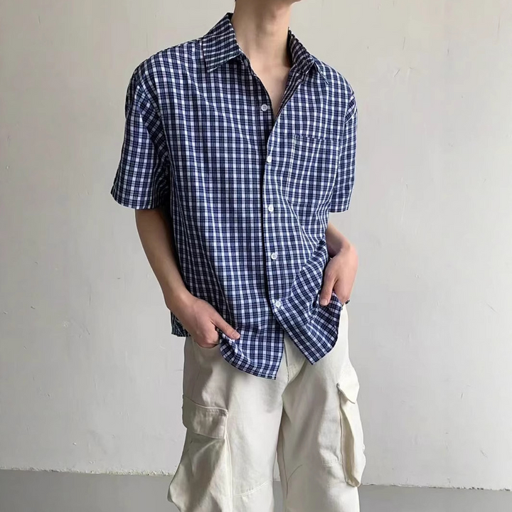 PLAID HALF SHIRT BEDES4645