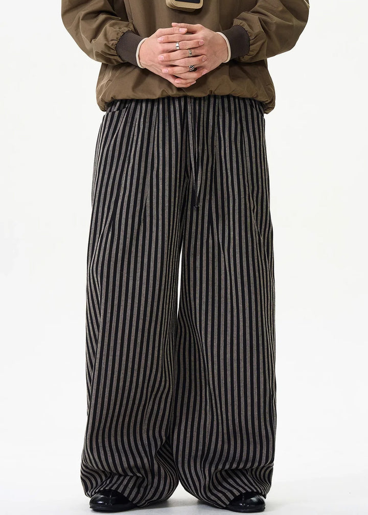 STRIPED STRAIGHT PANTS ISDES4390