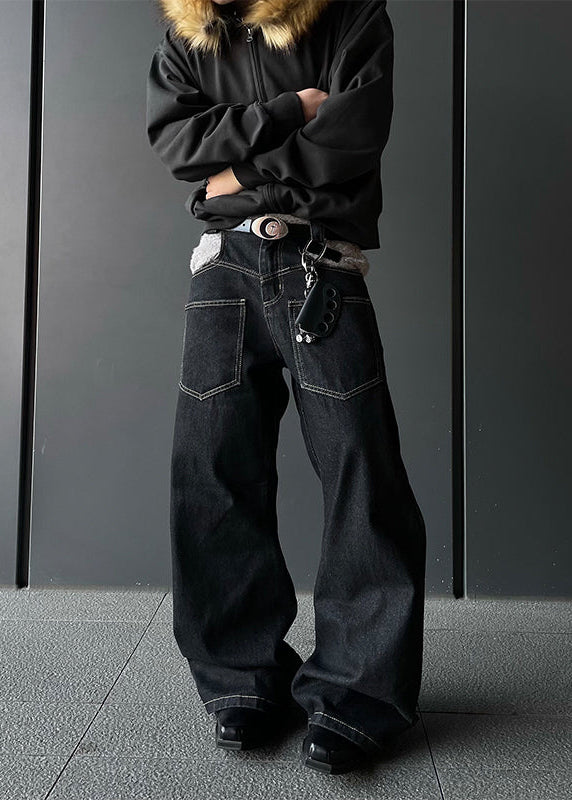 REVERSED BOA SWITCHING DENIM PANTS DFDES4502