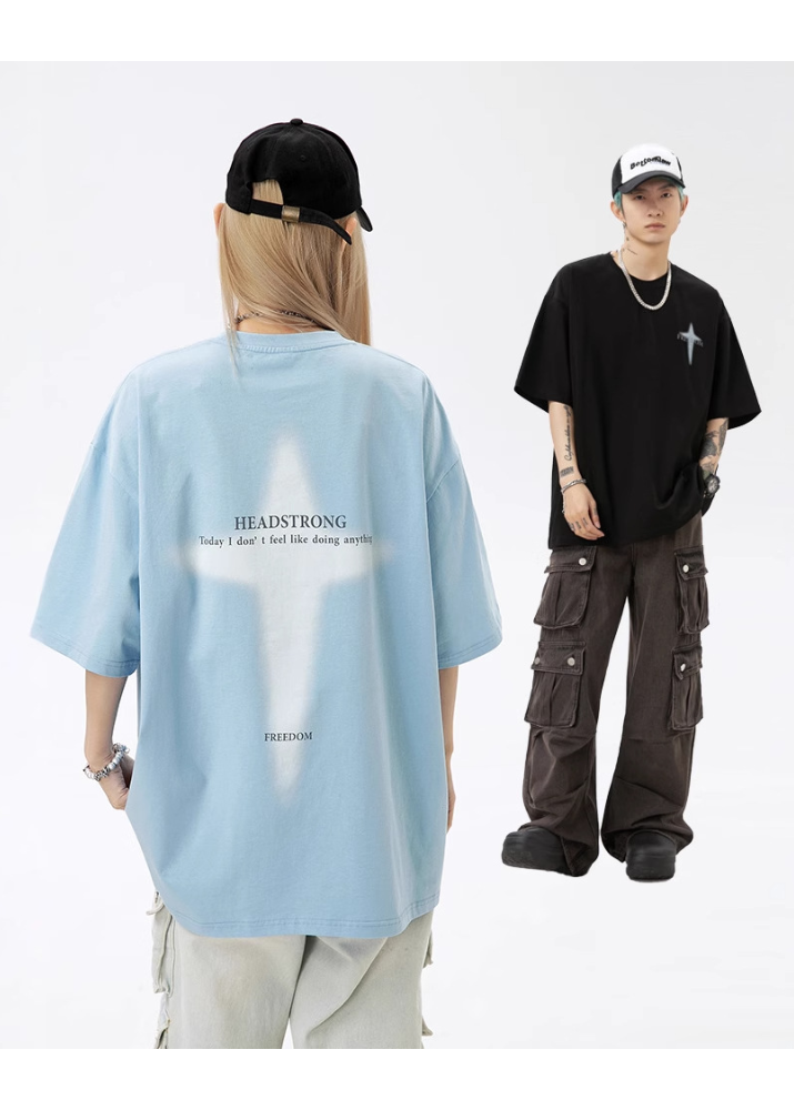 FADE CROSS OVERSIZED T-SHIRT BEDES4643