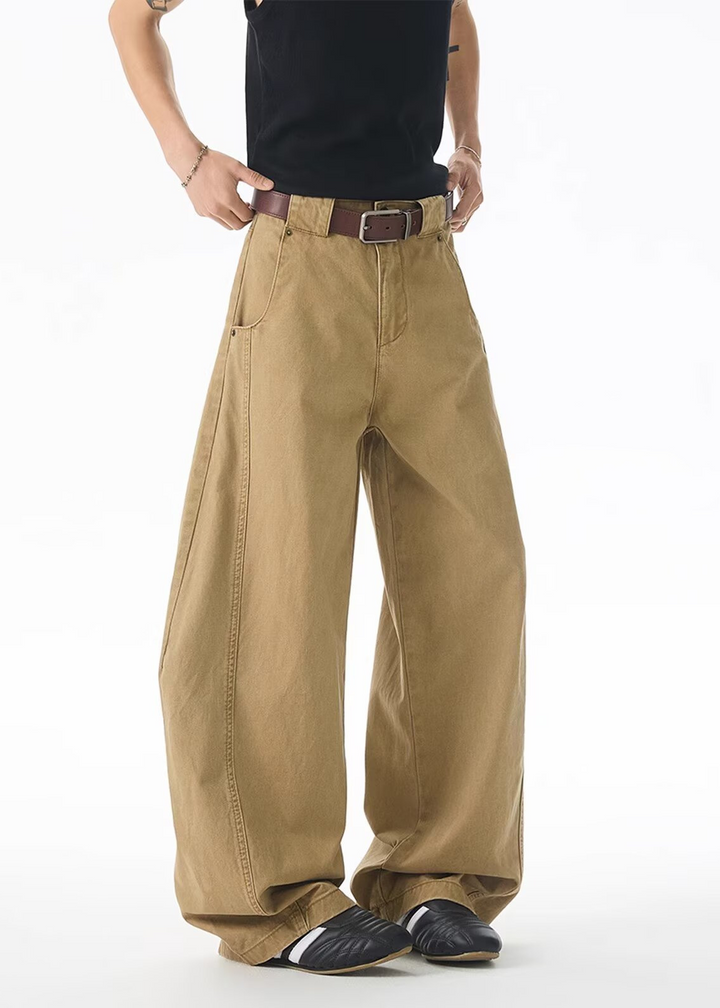 CURVE PANEL WIDE BALOON CHINOS BEDES4657