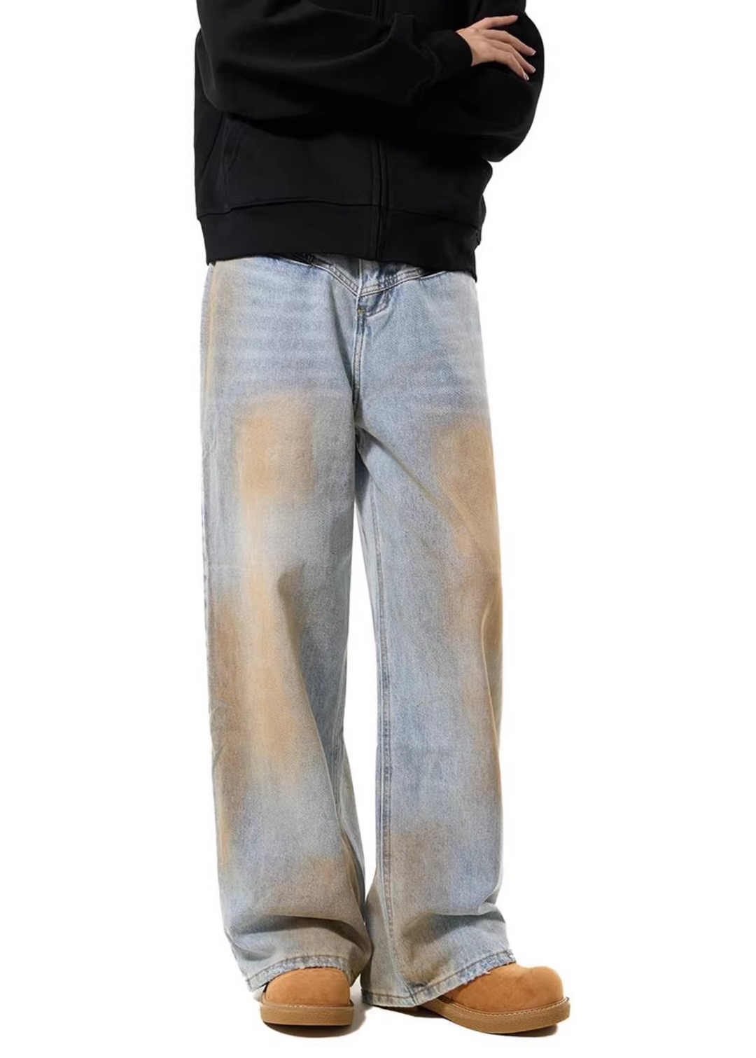 DIRTY WASHED WIDE DENIM PANTS AEDES4598