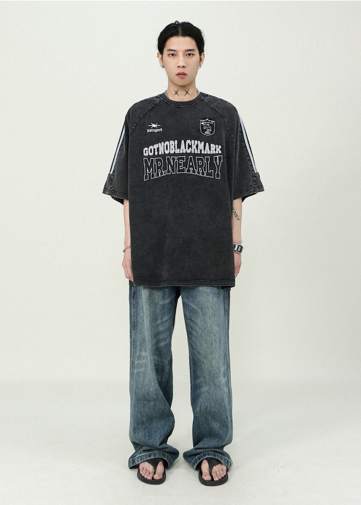 VINTAGELIKE SLEEVE LINE T-SHIRT MNDES4466