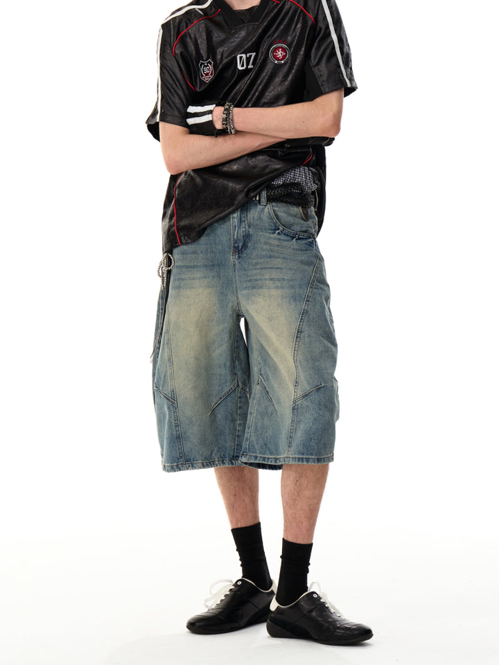 DENIM WIDE CURVE BERMUDA PANTS MNDES4456
