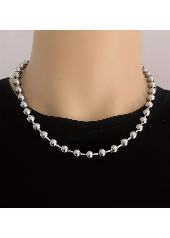 BOLD BALL CHAIN NECKLACE BEDES4684
