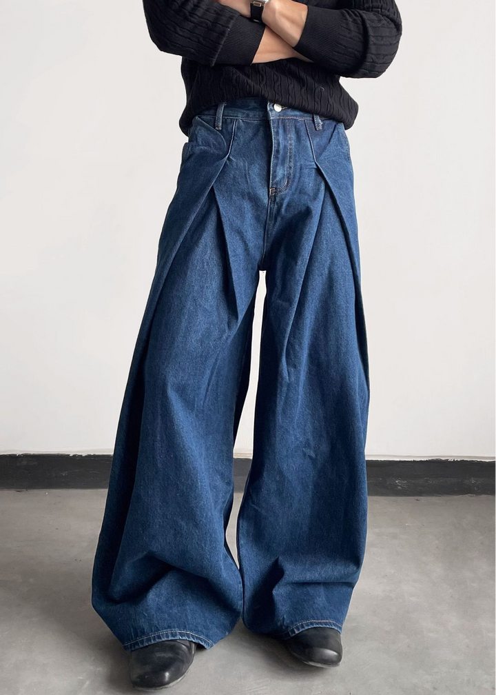 BOX PLEAT DENIM PANTS BEDES4531