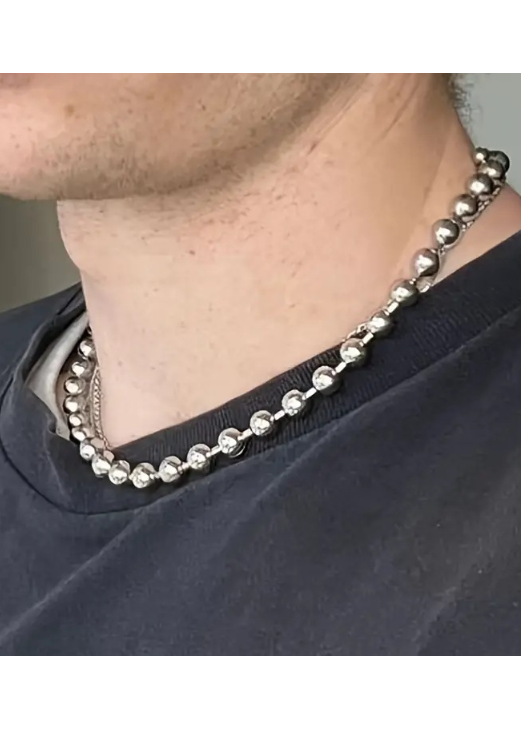 BOLD BALL CHAIN NECKLACE BEDES4684