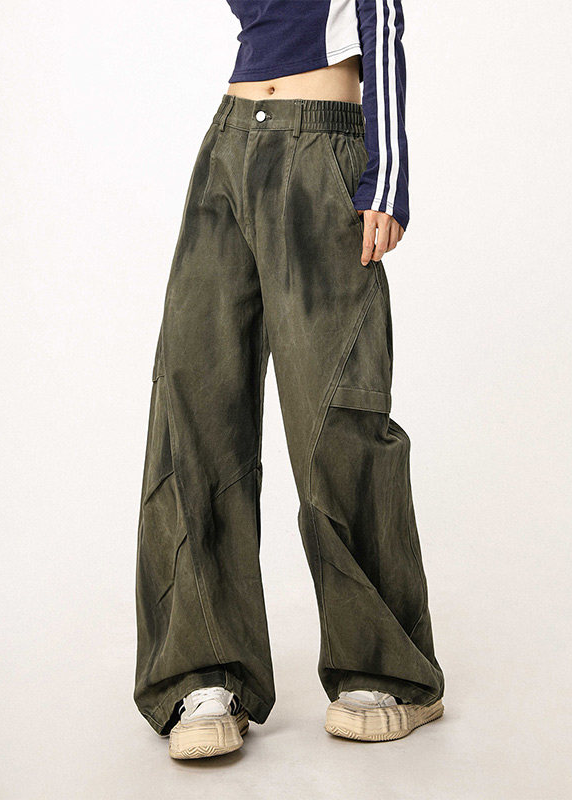 SMOKE WIDE BAGGY PANTS AEDES4596