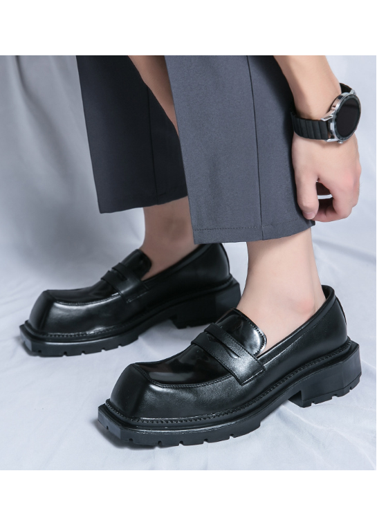 SQUARE TOE PLATFORM PENNY LOAFERS BEDES4661