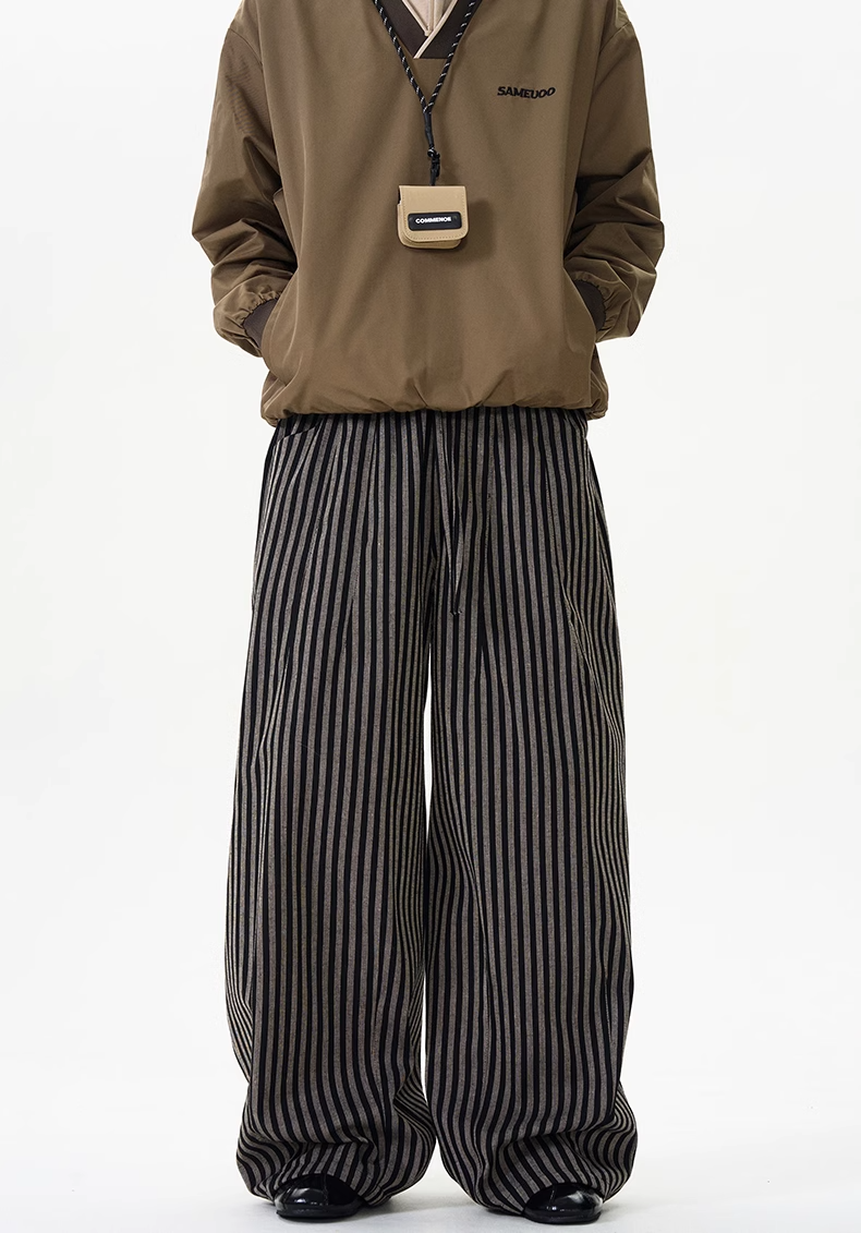 STRIPED STRAIGHT PANTS ISDES4390