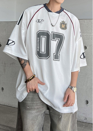 NUMBER 07 MESH GAME TEE BEDES4702