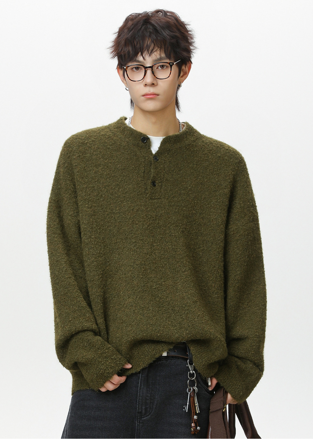 HENLEY KNIT TOP BEDES4532