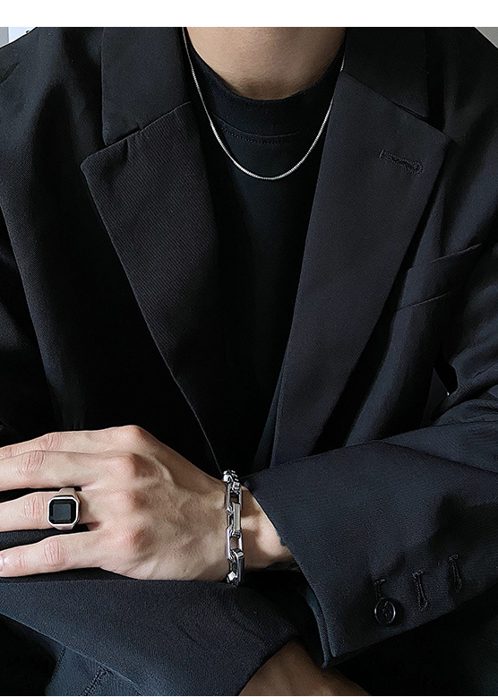 SNAKE CHAIN NECKLACE BEDES4583 - Deuku