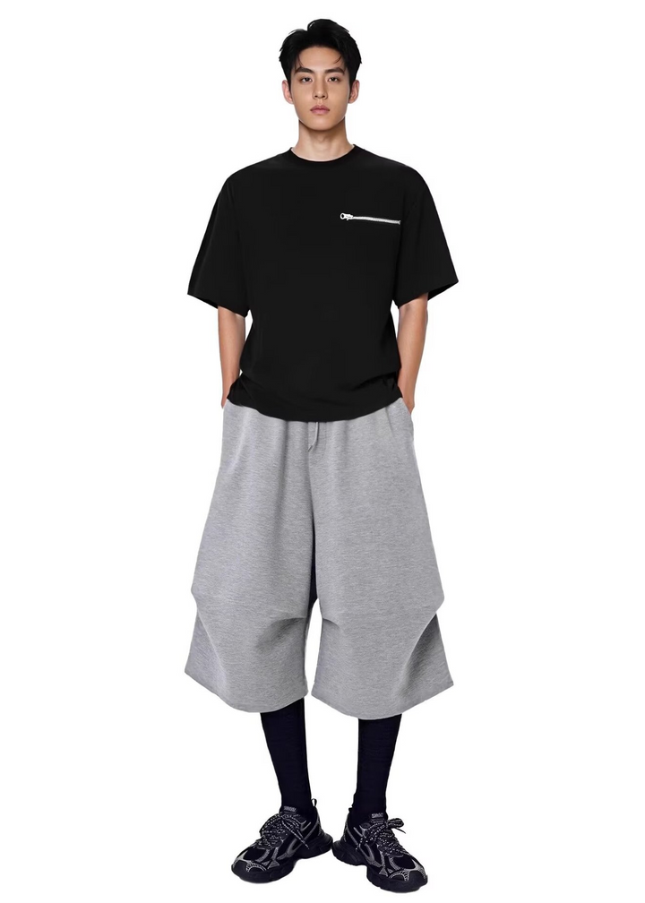 TUCK SWEAT WIDE SHORTS BEDES4717
