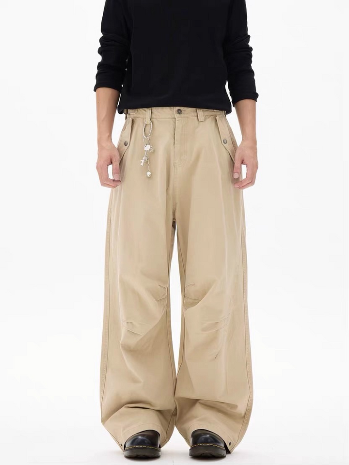 TUCKED WIDE CHINO PANTS BEDES4544