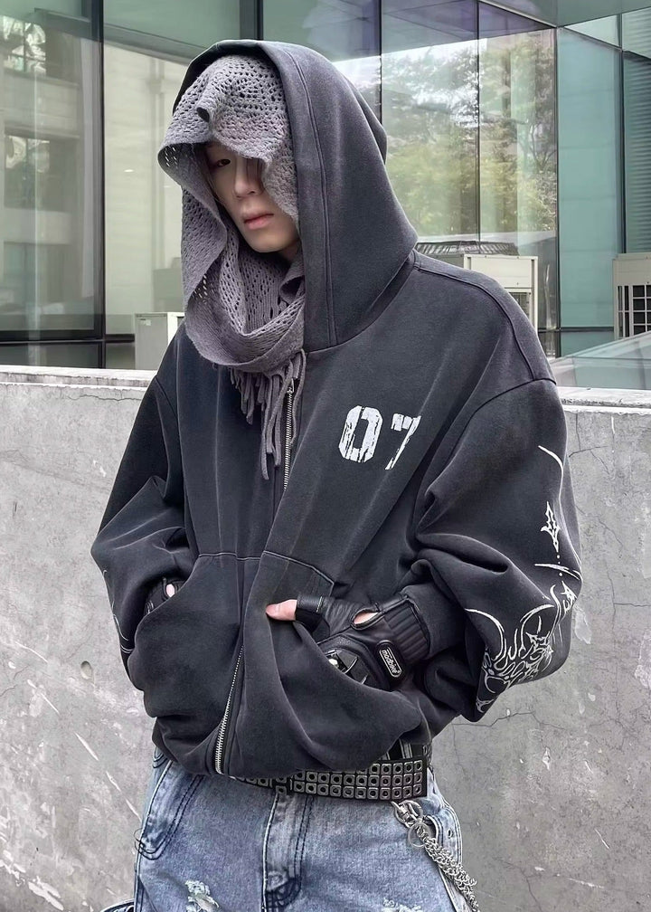 PRINTED ZIP PARKA DFDES4500
