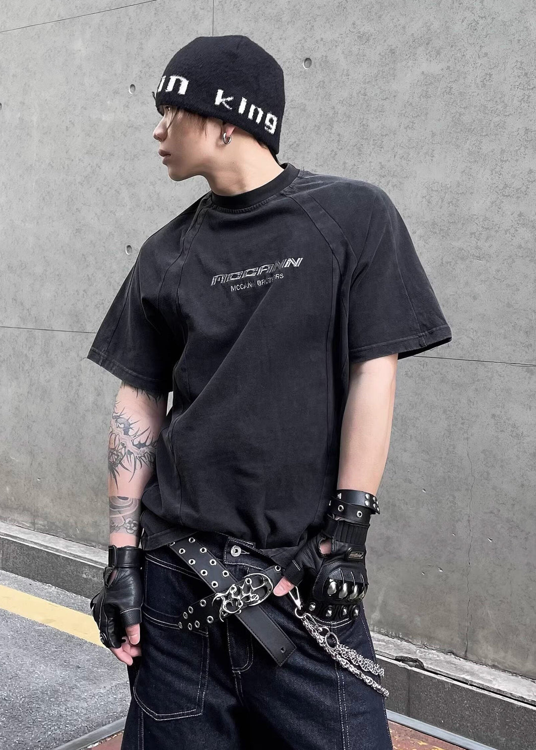 WASHED PANEL LOGO T-SHIRT DFDES4590