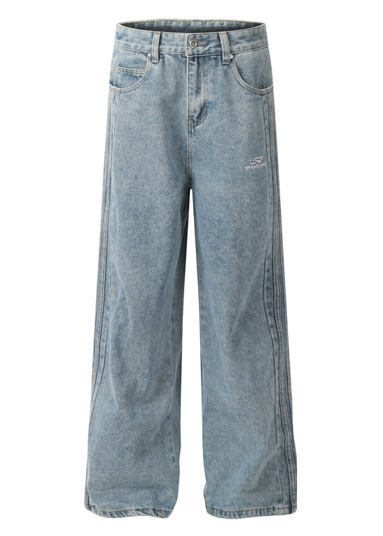 SIDE SNAP WIDE DENIM PANTS AEDES4594