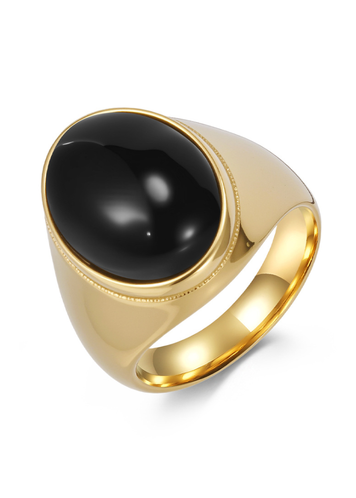 OVAL STONE STAINLESS RING BEDES4704