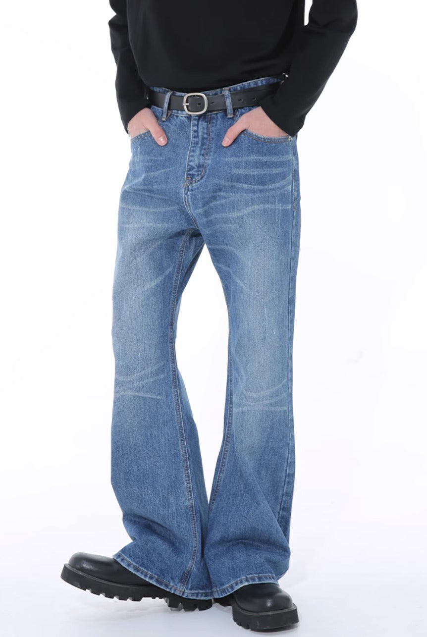 QXXKJDS Women S High Waist Wide Leg Jeans Korean Style Ladies Blue Straight  Jeans Spring Autumn Vintage Denim Pants Capri QXXKJDS (Color : Blue, Size :  M) : Buy Online at Best