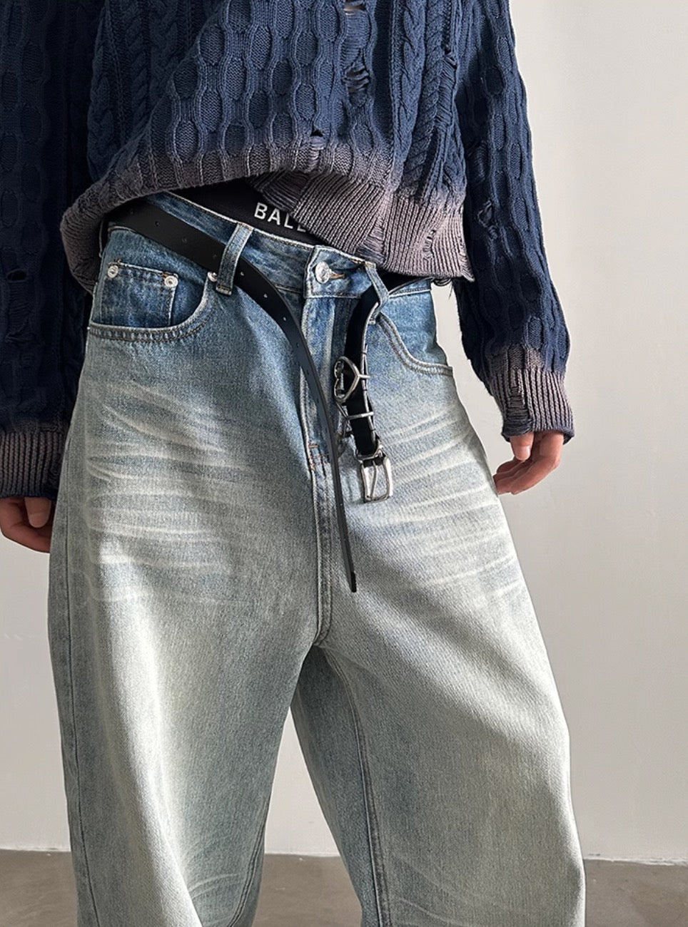 ウォッシュ ワイド デニム パンツ – Deuku