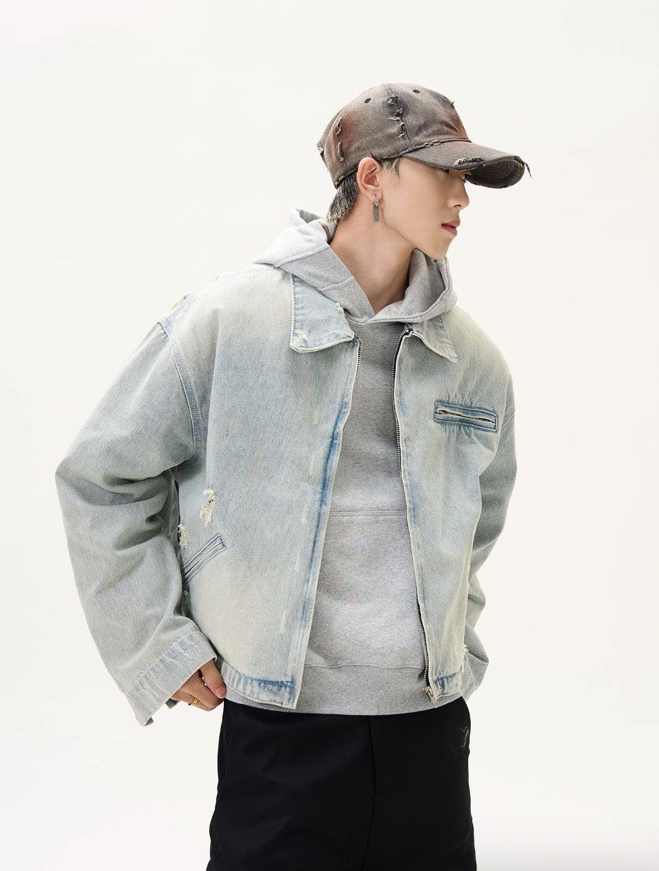 DAMAGED DENIM JACKET MXDES4306