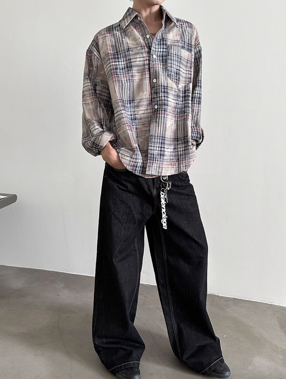 PlAID LONG SHIRT VFDES4313