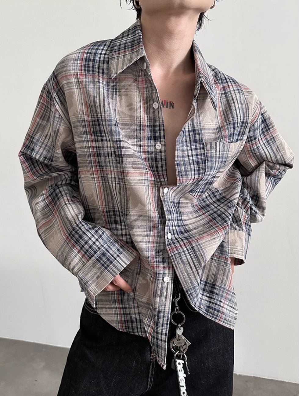 PlAID LONG SHIRT VFDES4313