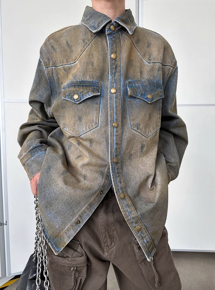 DAMAGED DENIM JACKET VFDES4333