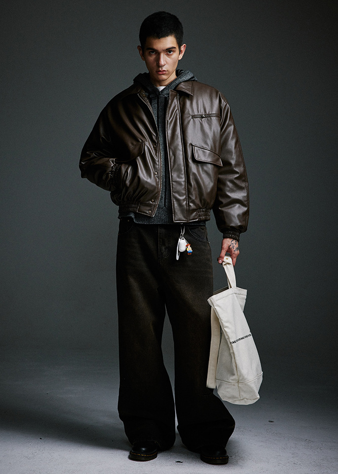 PADDED LEATHER JACKET BEDES4522