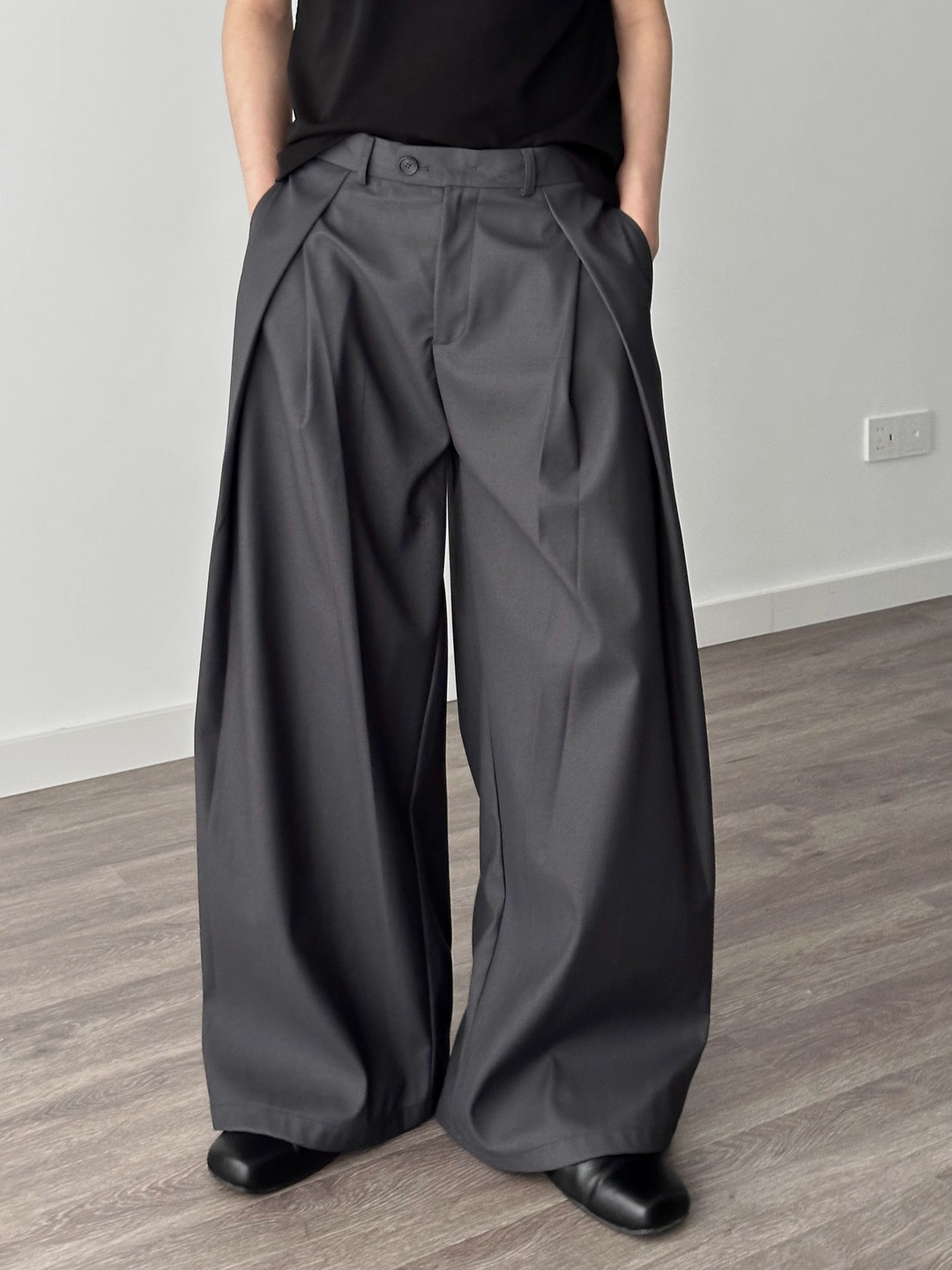 BOX PLEAT WIDE SLACKS BEDES4530