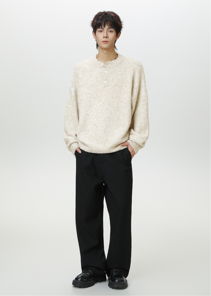 HENLEY KNIT TOP BEDES4532