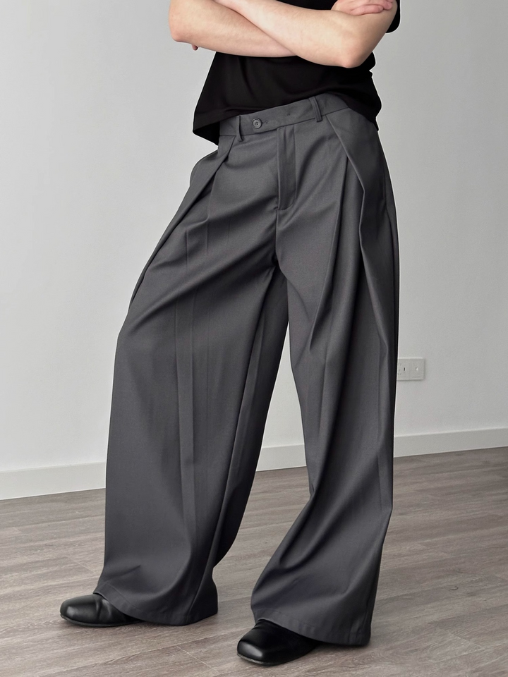 BOX PLEAT WIDE SLACKS BEDES4530