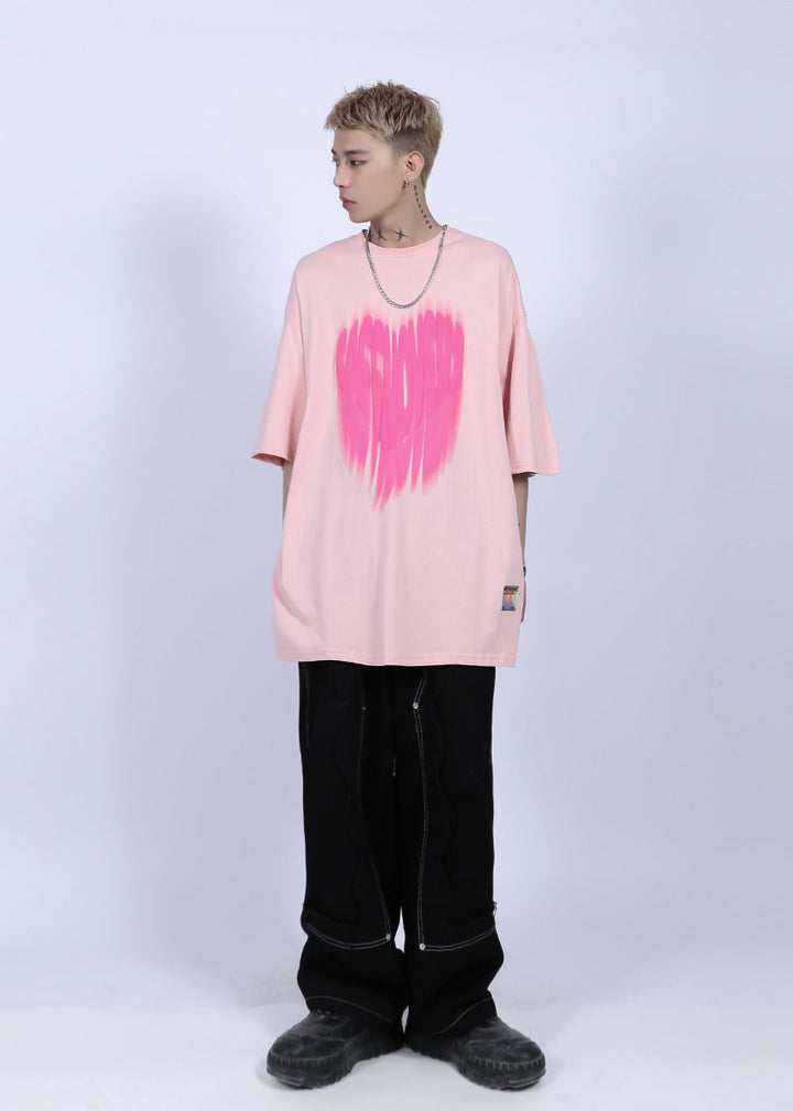 FADED LOGO PRINTED T-SHIRT MNDES4463