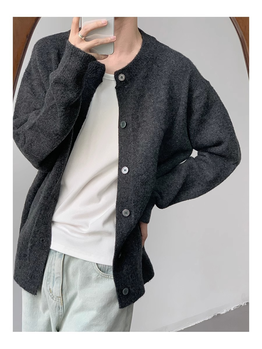 MINIMAL ROUND KNIT CARDIGAN BEDES4611