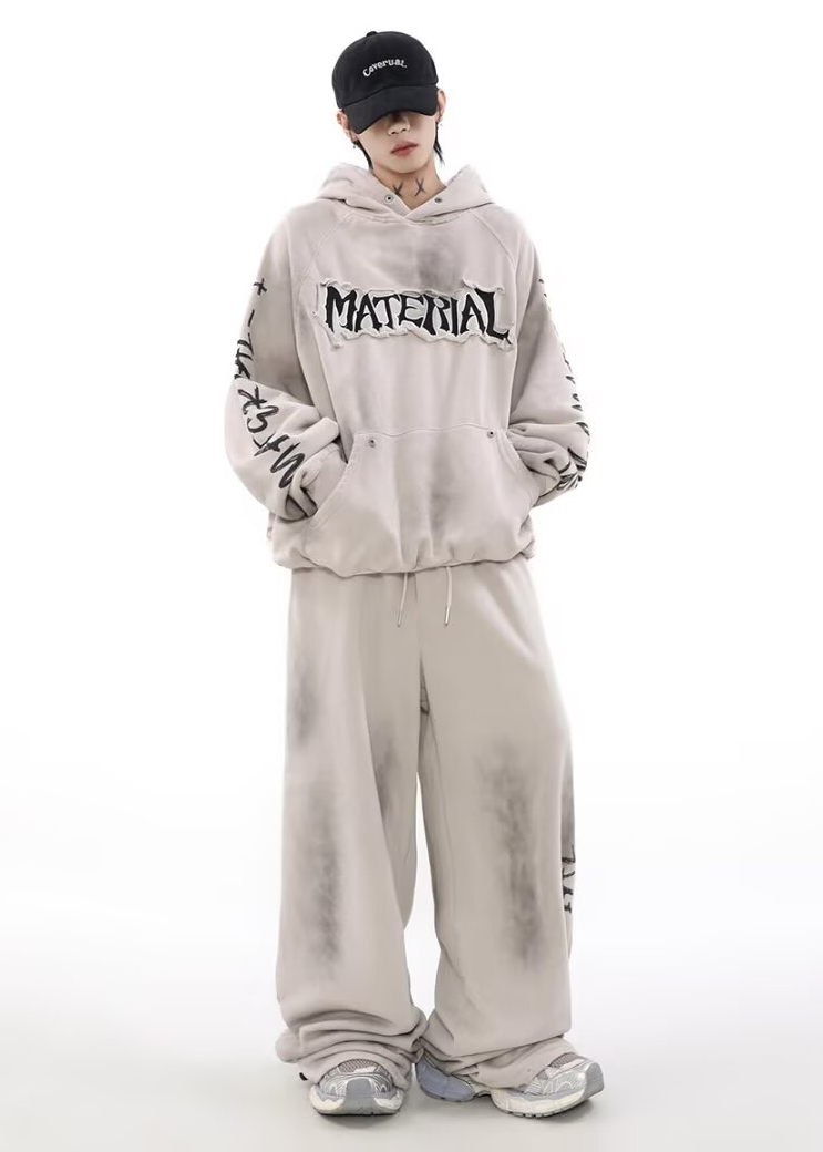 SMOKE DYE LOGO SWEAT PANTS BEDES4517