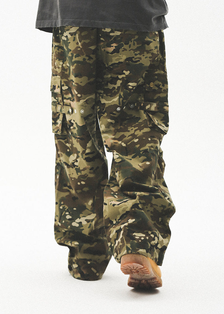 CAMO WIDE CARGO PANTS UWDES4484