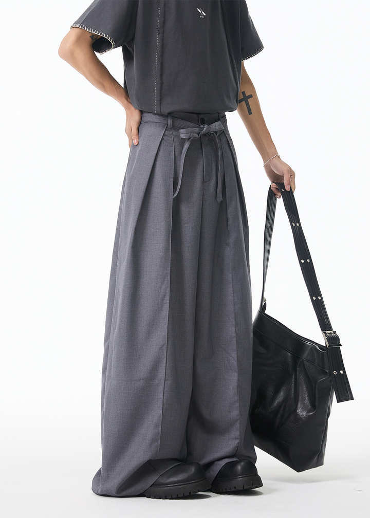DRAPE STRAP WIDE SLACKS BEDES4651